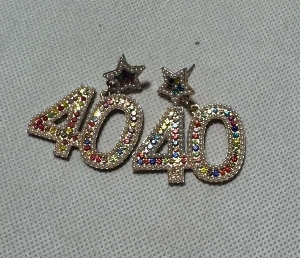40th Birthday Earrings , Sparkle, Pink Beaded Earrings, Milestone Birthday - ,